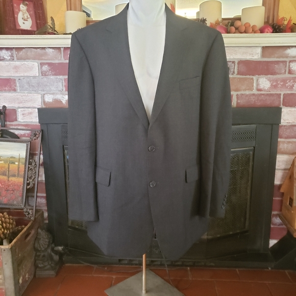 STRATFORD MENS GREY WOOL SUIT JACKET 48 LG - Picture 4 of 8